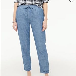 JCrew Chambray drawstring pant